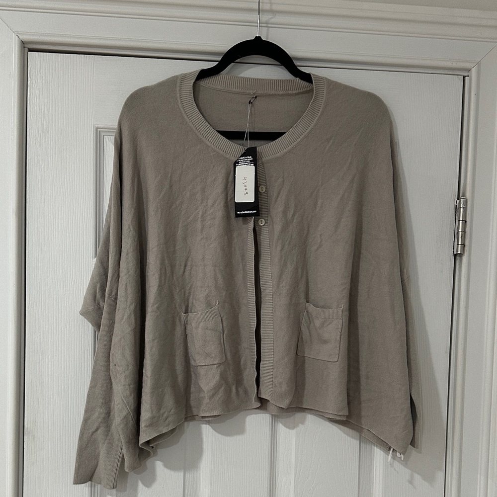 Women's Beige Cardigan Sweater